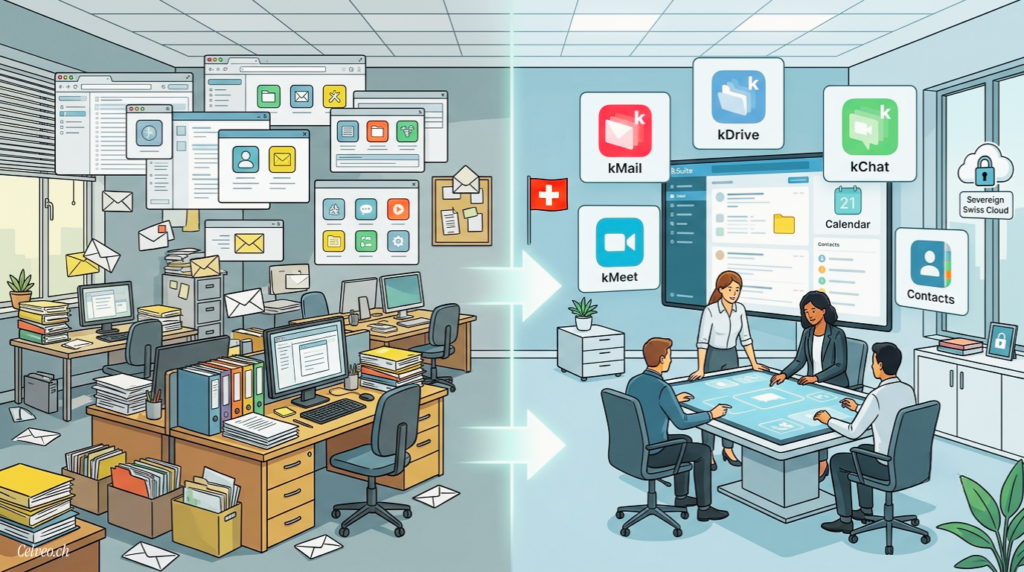 Infomaniak Workspace et kSuite pour PME suisses